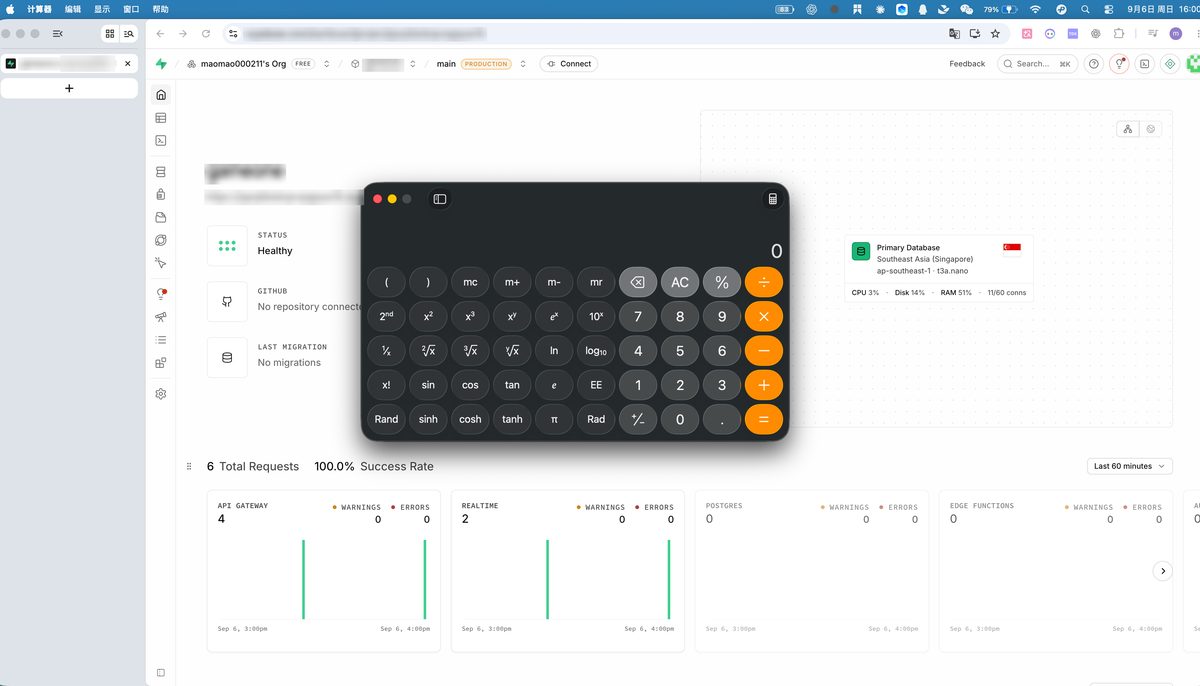 Calculator window with background windows still readable behind it
